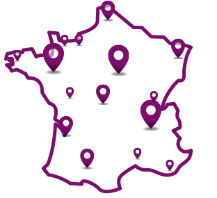 Carte qui montre la présence du groupe Progial en France